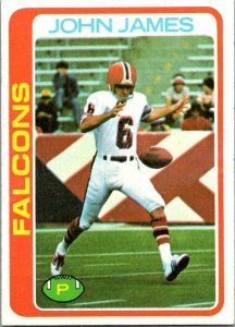 1978 Topps Football Card John James Atlanta Falcons sk7255