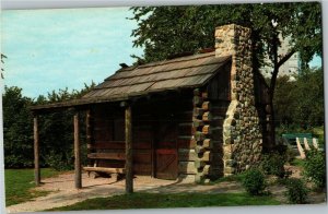 Solomon Juneau Log Cabin Juneau Park Milwaukee WI Replica Vintage Postcard E29