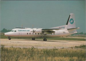 Aviation Postcard - Fokker F27 Mk500 Chicago Air N241MA Aeroplane Ref.RS16815