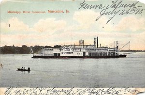 Muscatine River Steamship Quincy Line Ship 