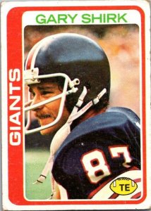 1978 Topps Football Card Gary Shirk New York Giants sk7265