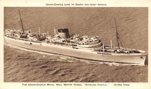 Stirling Castle Union Castle Line Writing on back, missing stamp 