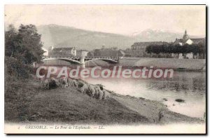 Old Postcard Grenoble Le Pont De I'Esplanade