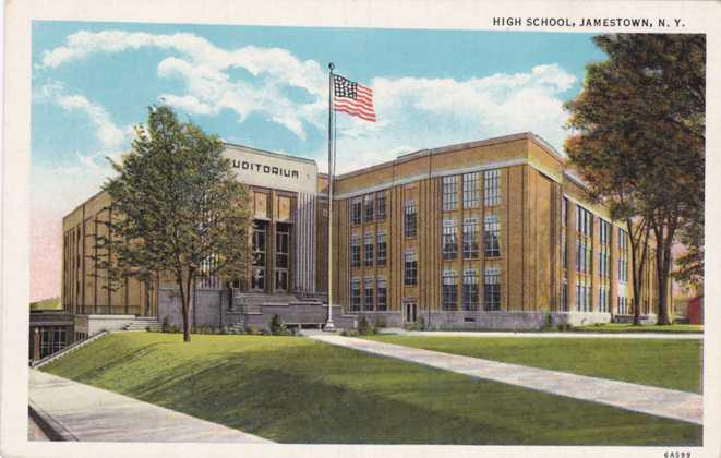 High School at Jamestown NY New York 1936