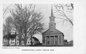 Wenham MA Congregational Church Postcard