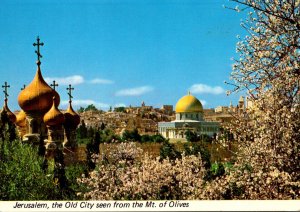 Israel Jerusalem The Old City Seen From The Mount Of Olives