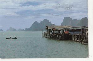 BF28414 fishing village koh pannyi thailand   front/back image