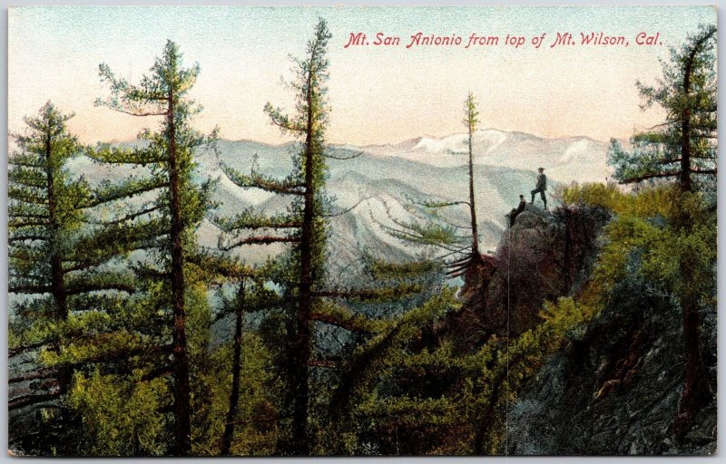 CA-California, Mount San Antonio From Top of Mt. Wilson, Rolling Hills, Postcard