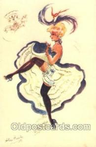 #27 Artist Signed Alice Huertas, French Cancan Unused 