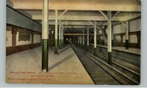 NYC BROOKLYN Borough Hall Station Subway c1910 PC