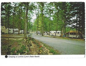 Loretta Lynn's Dude Ranch Camping Grounds Hurricane Mills Tennessee 4 by 6 Card