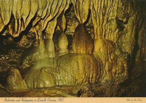 Stalactites and Stalagmites at Linville Caverns NC, North Carolina