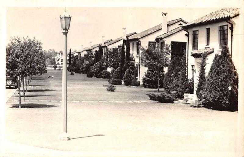 Houston Texas Officers Quarter Fort Sam Street Scene Real Photo Postcard K76813