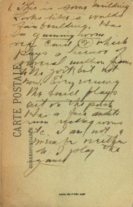 c1918 WW I American Soldier Correspondence - The Casino, Vichy France - Postcard