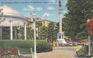 Florida Jacksonville Hemming Park In The Heart Of Downtown 1951 Curteich