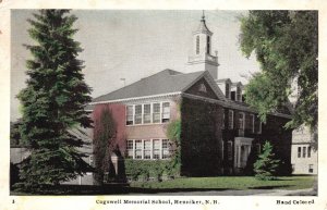 Vintage Postcard 1920's Cogswell Memorial School Building Henniker New Hampshire