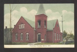 SALEM INDIANA CHRISTIAN CHURCH BUILDING VINTAGE POSTCARD 1911