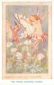 Fantasy Postcard Fairies in our Garden Margaret Tarrant, Wood Anemone Windflower