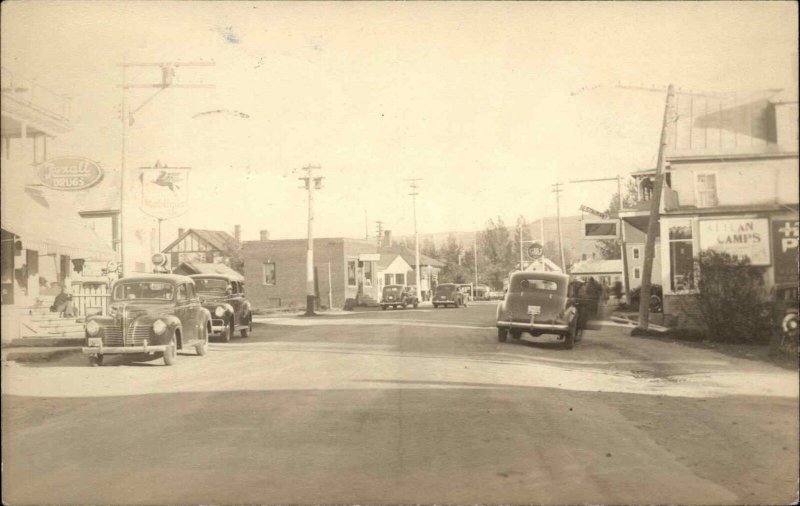 Jackman Station ME Looking Down Main St. BICKNELL Real Photo Postcard