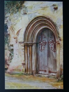 Hampshire New Forest BEAULIEU ABBEY REFECTORY DOOR - W.Tyndale c1904 Postcard