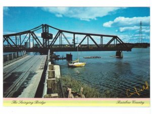 Swinging Bridge, Lake Huron, Little Current, Ontario, Chrome Postcard #2