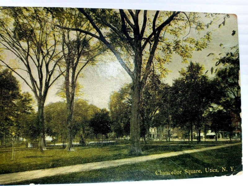 Vintage Postcard 1911 Chancellor Square Utica NY New York