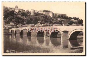 Old Postcard Namur citadel and Legs Bridge