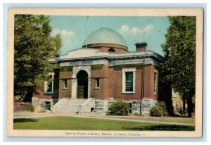 1936 Sarnia Public Library, Sarnia Ontario Canada Posted Vintage Postcard