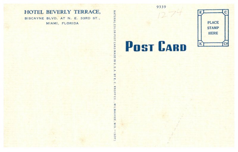 Florida  Miami Hotel Beverly Terrace
