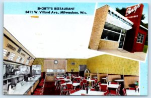 Milwaukee WI Shorty's Restaurant Diner Postcard Wisconsin