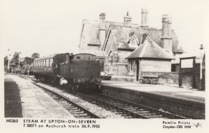 Steam at Upton On Severn Aschurch Train Railway RPC Postcard