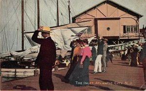 The Inlet, Atlantic City, New Jersey, Early Postcard, Unused