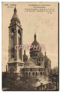 Old Postcard Paris The Sacre Coeur Basilica and the Campanile