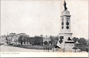 England The Hoe Plymouth Vintage Postcard C014