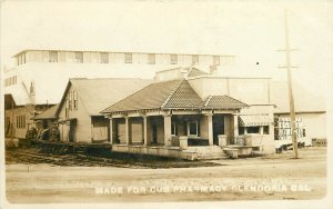 RPPC Postcard Glendora Citrus Association Packing House Cub Pharmacy Glendoria