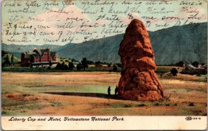 Yellowstone National Park Liberty Cap and Hotel 1907