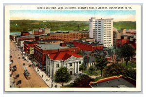 Birds Eye View Looking North Huntington West Virginia WV UNP WB Postcard V12