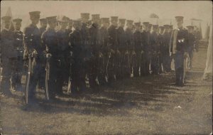 Soldiers Guns Formation Niantic Connecticut Cancel 1905 Real Photo Postcard