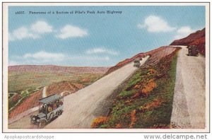 Colorado Pikes Peak Panorama Of A Section Of Pikes Peak Auto Highway