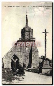 Old Postcard Perros Guirec Calvary and & # 39Eglise