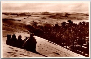 Cairo Oasis In The Desert Egypt Scenic Picturesque View Real Photo RPPC Postcard