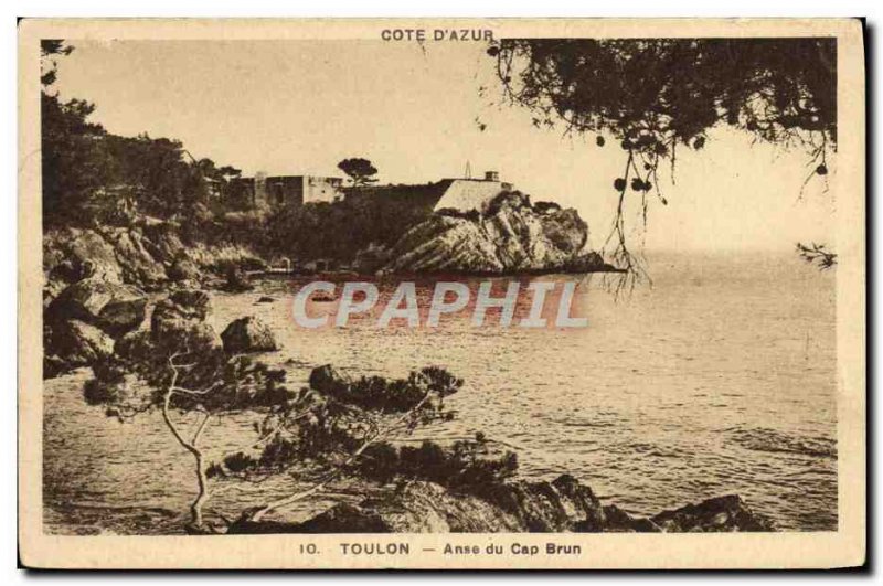 Old Postcard Toulon Anse Du Cap Brun