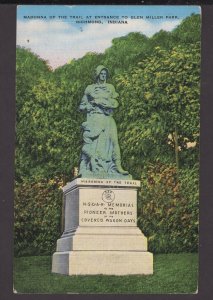 Indiana Richmond Madonna of the Trail Entrance to Glen Miller Park pm1953 Linen