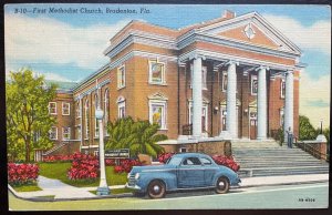 Vintage Postcard 1948 First (United) Methodist Church, Bradenton, Florida (FL)