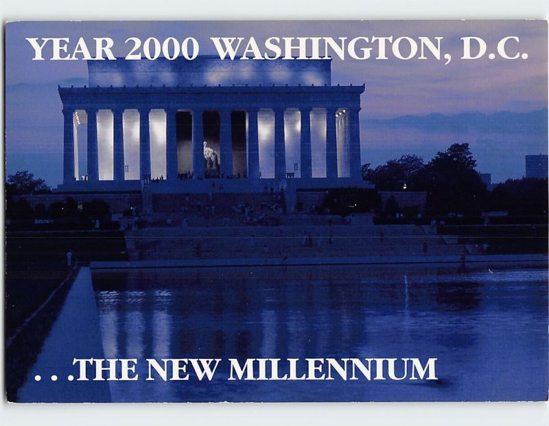Postcard ...The New Millenium, Year 2000, Lincoln Memorial, Washington, D. C.