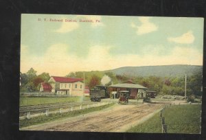 BUSHKILL PENNSYLVANIA PA. DV RAILROAD DEPOT TRAIN STATION VINTAGE POSTCARD