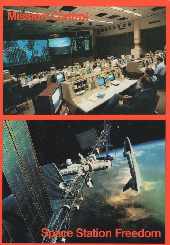 Houston NASA Mission Control Space Station Freedom Postcard