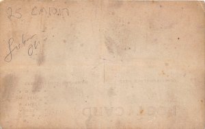 H98/ Lisbon Ohio RPPC Postcard c1910 Steam Laundry Store Men Bench  81