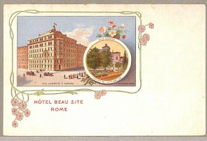 ab0184 - CARTOLINA D'EPOCA - ROMA Città : Hotel Beau Site