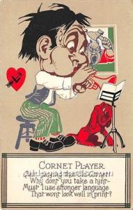 Cornet Player Vinegar Valentine Unused 